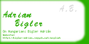 adrian bigler business card
